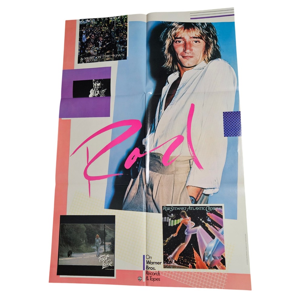 Rod Stewart Vintage 1978 John Kehe Promo Album Poster 23x35 Warner Bros Records